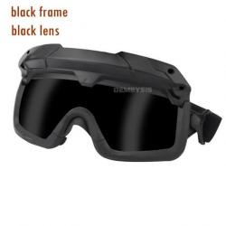 Lunette De Protection Airsoft/Paintball Noir Lentille Noir -