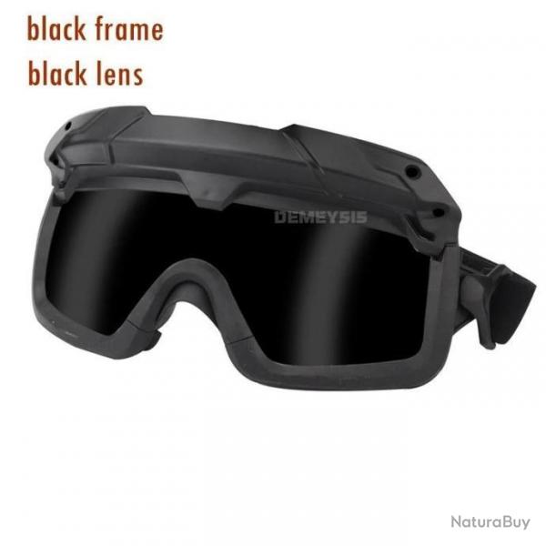 Lunette De Protection Airsoft/Paintball Noir Lentille Noir -