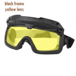 Lunette De Protection Airsoft/Paintball Noir Lentille Jaune -