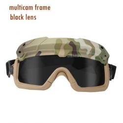 Lunette De Protection Airsoft/Paintball Camouflage Lentille Noir -