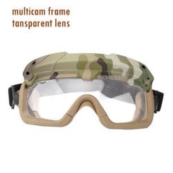 Lunette De Protection Airsoft/Paintball Camouflage Lentille Transparente -