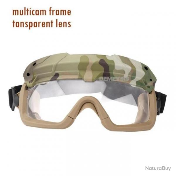 Lunette De Protection Airsoft/Paintball Camouflage Lentille Transparente -