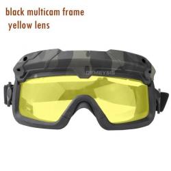 Lunette De Protection Airsoft/Paintball BK Lentille Jaune -