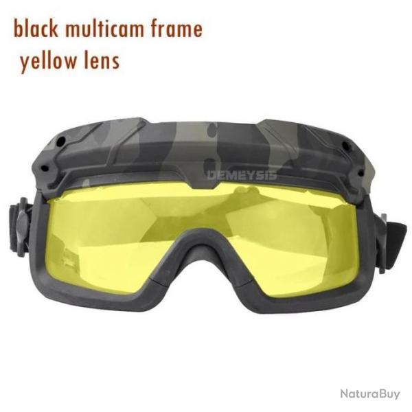 Lunette De Protection Airsoft/Paintball BK Lentille Jaune -