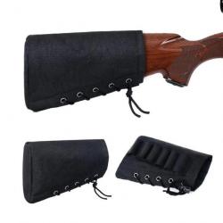 Buttstock Pour 6 Cartouches De Fusil Couleur Noir -