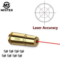 MidTen Balle De Réglage Laser Boresighter Calibre 9MM