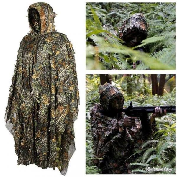 3D Ghillie Suit 6 en 1 Camouflage Jungle Leaf -