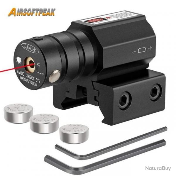 AirsoftPeak Pointeur Laser Rouge 11MM/20MM -