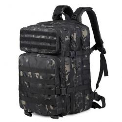 Rilibegan Sac A Dos Tactique 45L Camouflage Noir -