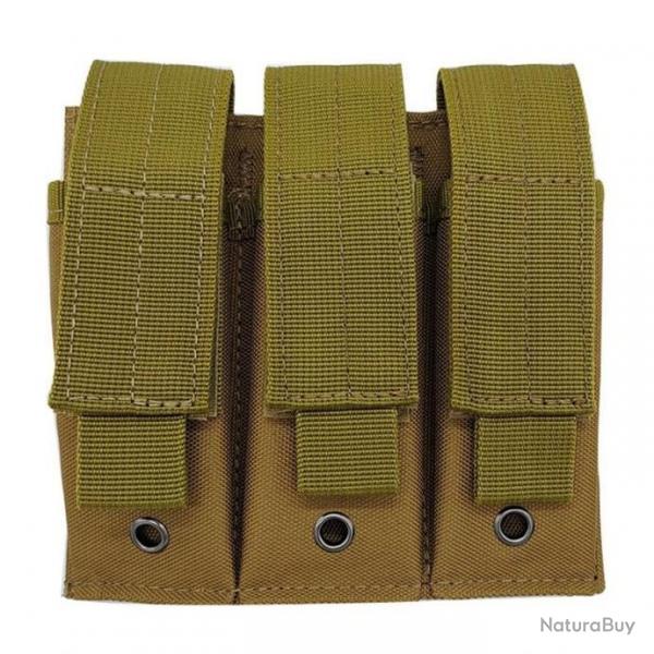 Pochette Triple Molle Chargeur/Lampe/Couteau TAN -