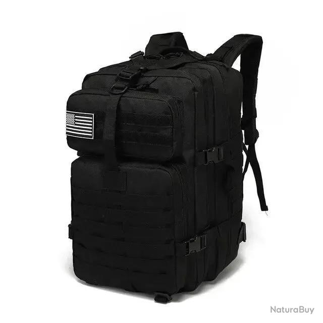 PICSIL Sac à Dos Tactique 45L – Imperméable, Poche Thermique, Port USB, Compatible Molle – Pour Rando, Militaire, Survie