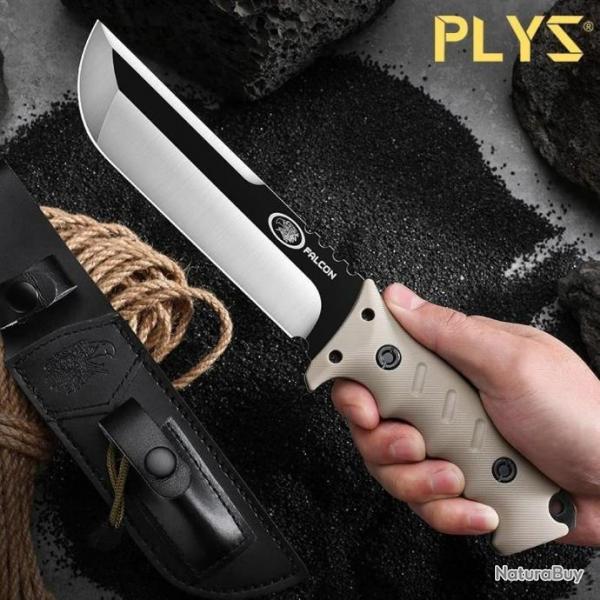 PLYS Couteau En Acier Inoxydable EDC Avec Fourreau -