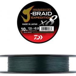 Tresse Daiwa J-Braid Expedition X 8 150M - Dark Green 18/100-12,5KG