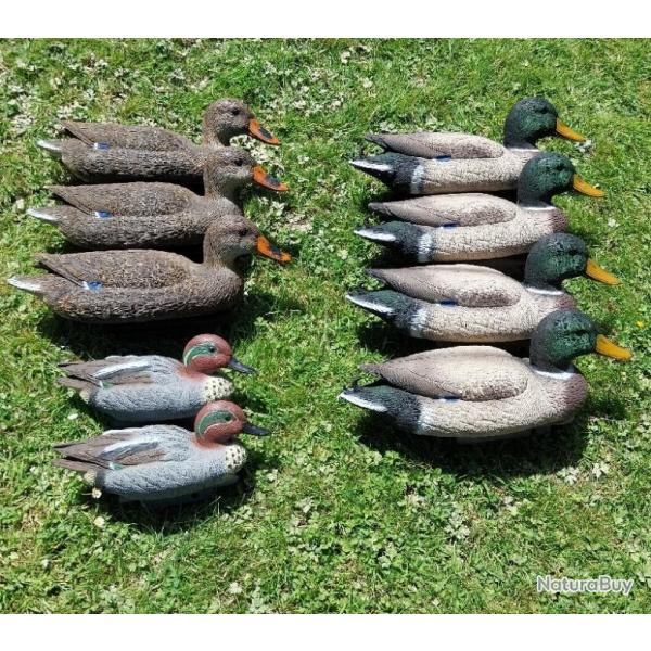 Lot de 9 Canards -formes flottantes - ref.  05