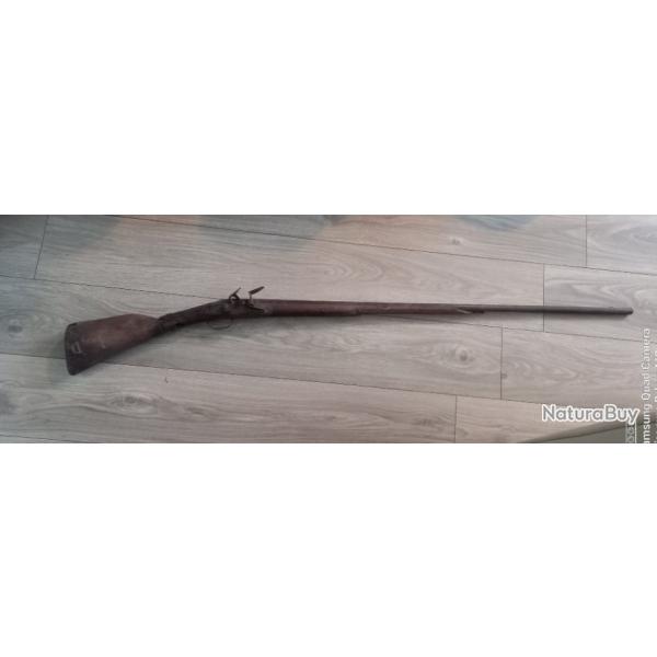 Fusil chasse  silex dbut XVIII me