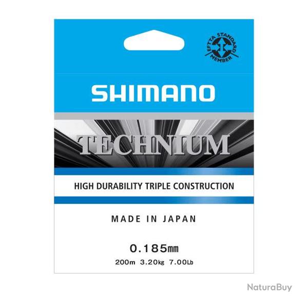 Nylon Shimano Technium Grey 200m 0,185mm 3,2kg 200m Grey