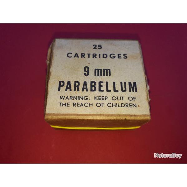 Boite vide ancienne 25 cartouches Lapua 9mm Parabellum