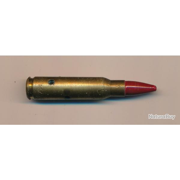 Manipulation Une  cartouche 7,62x51 NATO G.B. laiton tourn "7,62 MM DRILL M79" rouge