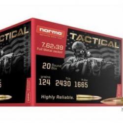 CARTOUCHES NORMA CAL 7.62X39 124GR FMJ X20