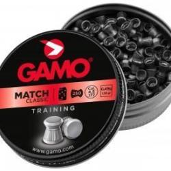 Plombs GAMO match classic cal.4,5 par 1000 4 boites de 250