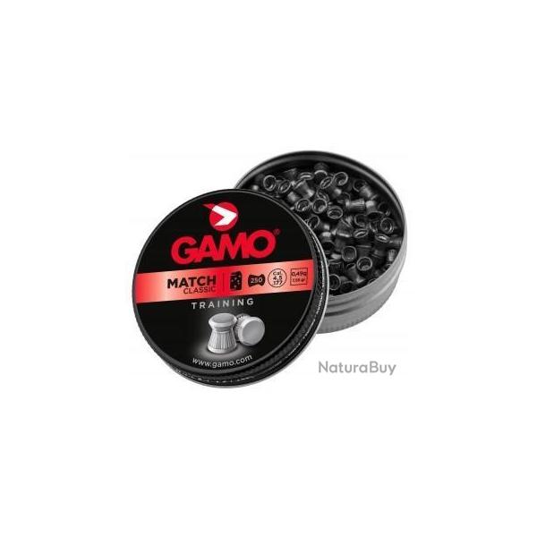 Plombs GAMO match classic cal.4,5 par 1000 4 boites de 250