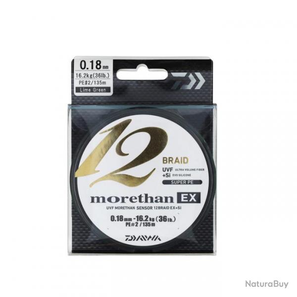 Tresse Daiwa Morethan 12 Brins 135M 12/100-10,2KG