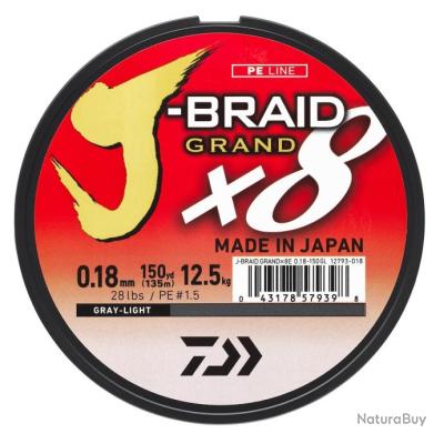 Tresse De Pêche Daiwa J Braid 8 Brins | 1500 M Multicolore | 0.24 Mm | Résistance 18 Kg | Pour Pêche Sportive