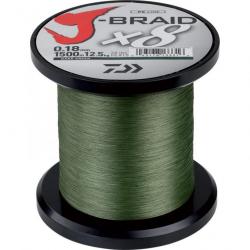 Tresse Daiwa J-Braid X 8 1500M - Verte 28/100-26,5KG