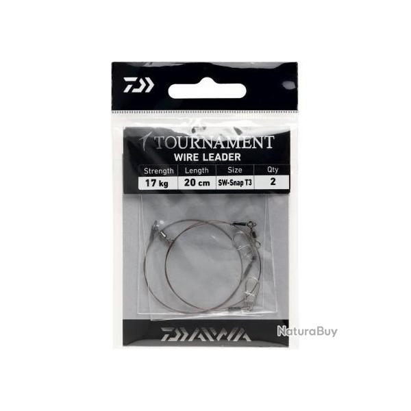 Bas de Ligne Acier Daiwa Tournament Wire Leader 30 Cm 5KG