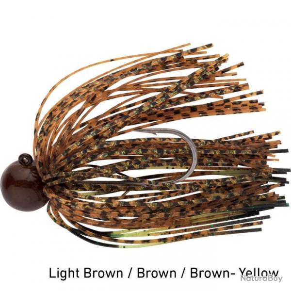 Leurre Daiwa Tournament Rubber Jig 7G Light Brown / Brown / Brown-Yellow