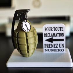 Grenade factice humoristique impression 3D