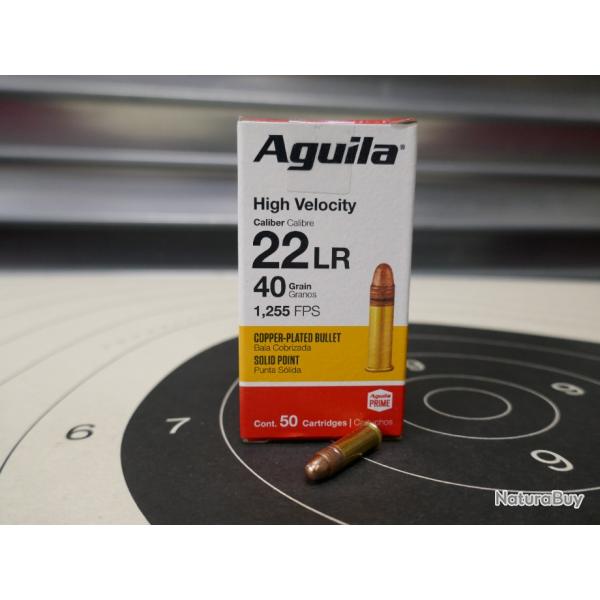 Lot de 500 cartouches de 22LR AGUILA high velocity