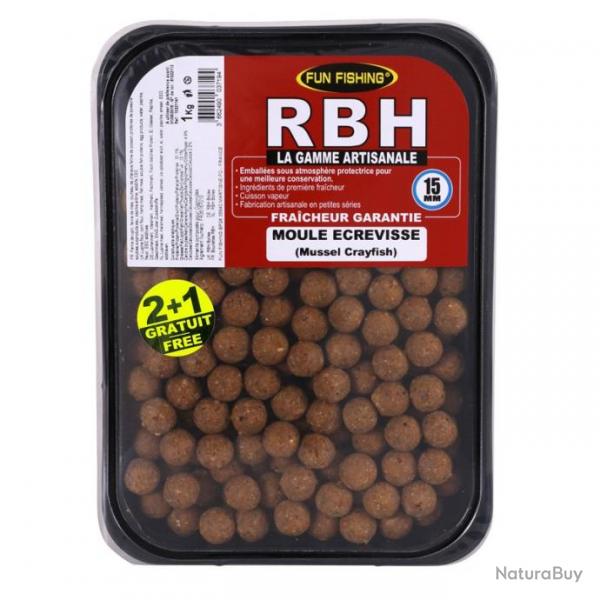 Bouillettes Fun Fishing RBH 15mm - 800gr Moule Ecrevisse