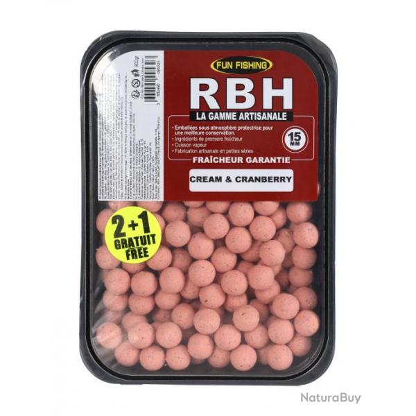 Bouillettes Fun Fishing RBH 15mm - 800gr Cream & Cranberry