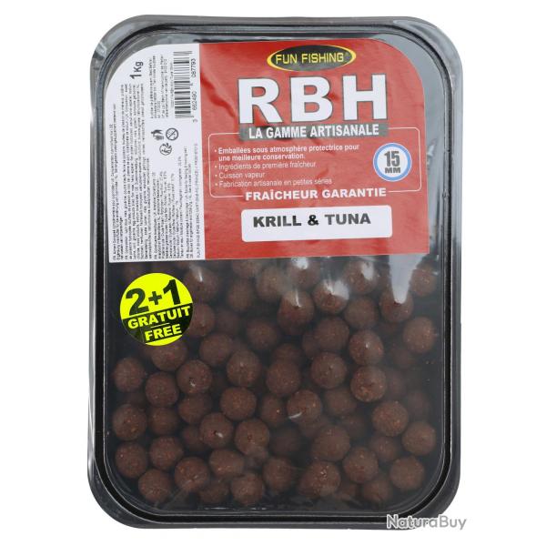 Bouillettes Fun Fishing RBH 15mm - 800gr Krill Tuna