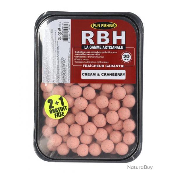 Bouillettes Fun Fishing RBH 20mm - 800gr Cream & Cranberry