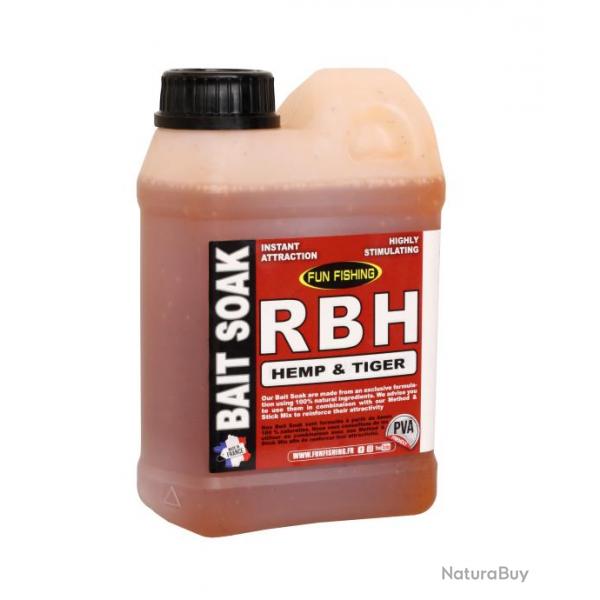 Additif Liquide Fun Fishing RBH Bait Soak System 1L Hemp & Tiger