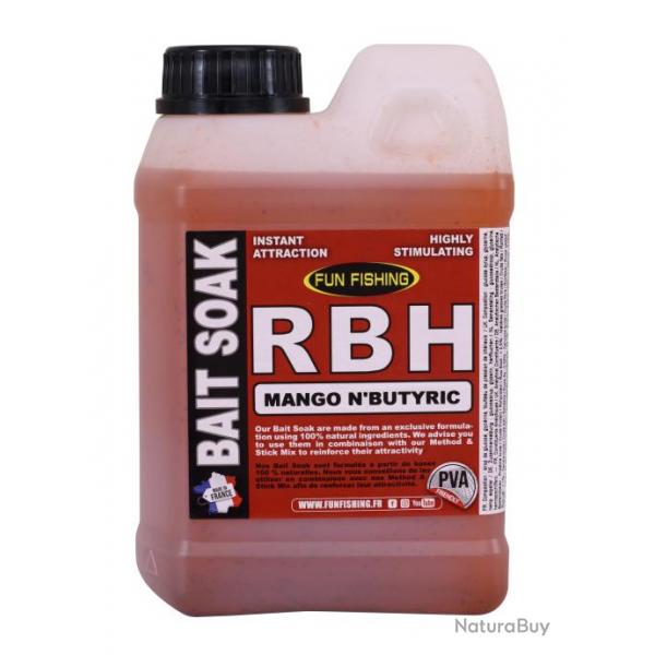 Additif Liquide Fun Fishing RBH Bait Soak System 1L Mango N'Butyric