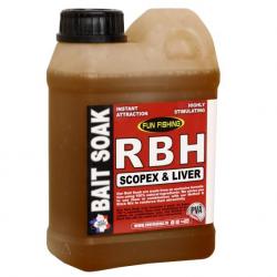 Additif Liquide Fun Fishing RBH Bait Soak System 1L Scopex & Liver