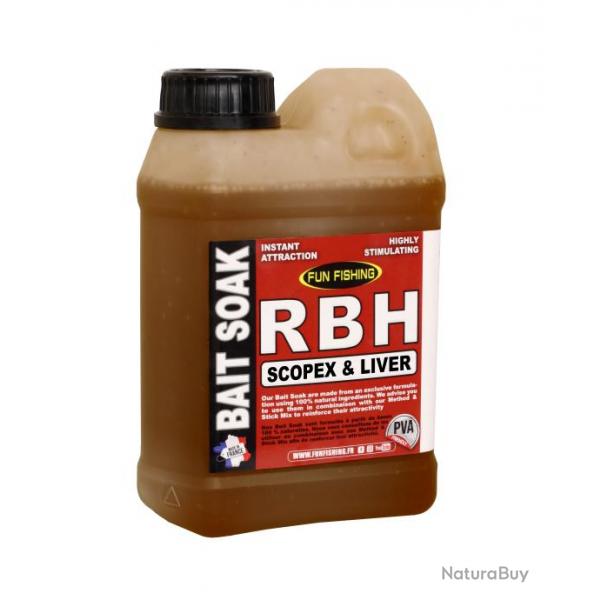 Additif Liquide Fun Fishing RBH Bait Soak System 1L Scopex & Liver