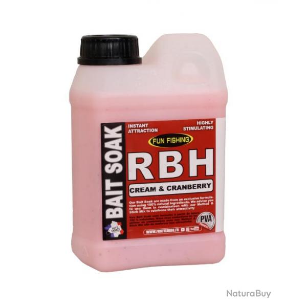 Additif Liquide Fun Fishing RBH Bait Soak System 1L Cream & Cranberry