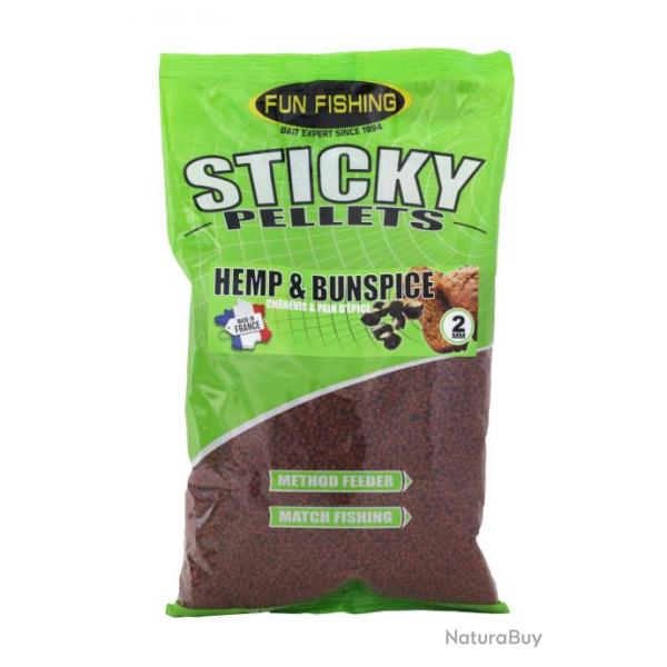 Pellet Fun Fishing Sticky Pellet - 2mm - 700gr Hemp & Bun Spice