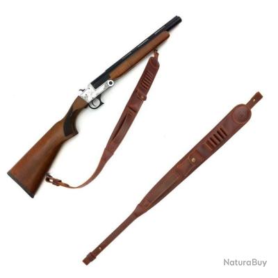 Bretelle De Fusil Tactique Tourbon 2 Gun Sling - Vert, Toile Et Cuir, Réglable