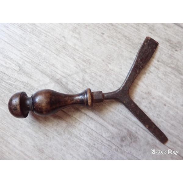 Rare outil, tournevis  3 branches pour fusils d'ordonnance suisses 1842