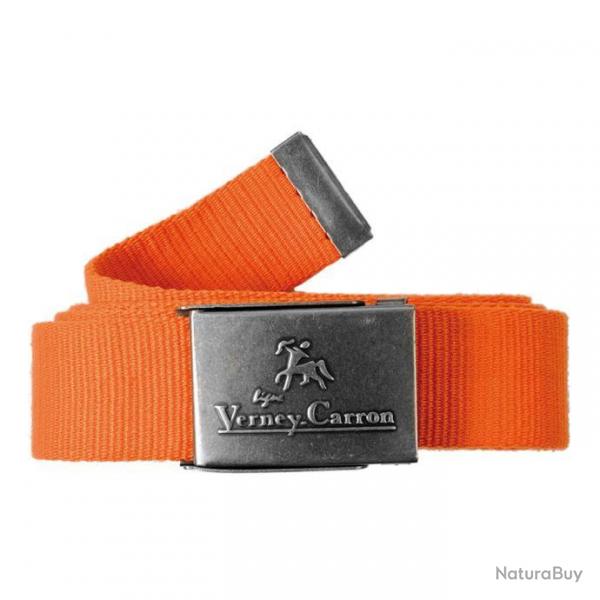 PROMOTION ! Ceinture toile HALIFAX orange fluo VERNEY-CARRON