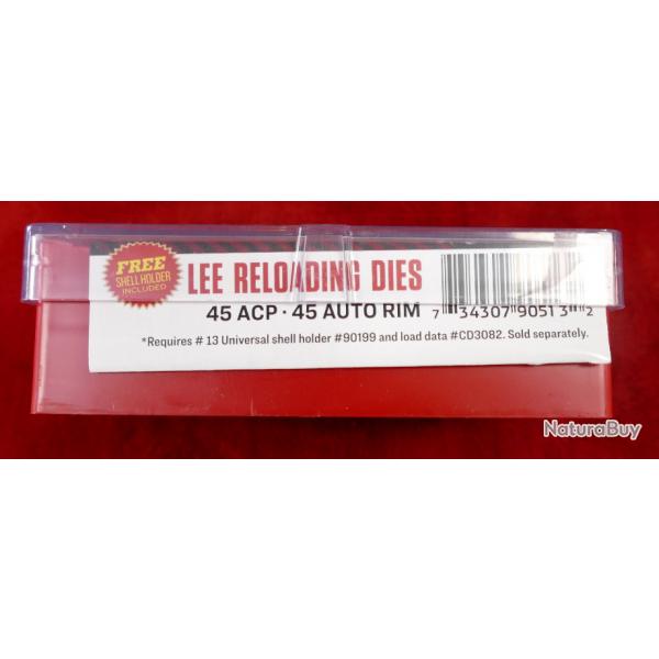 JEU D'OUTILS - LEE 45 ACP-45 AUTO RIM