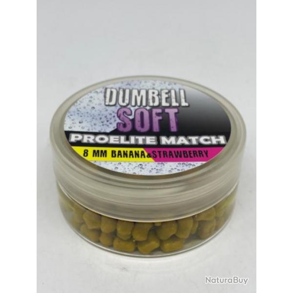 Pellets dumbell pro lite baits banana-strawberry 8mm soft