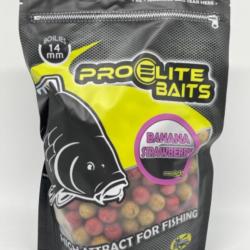 Bouillettes pro élite baits banana-strawberry 14mm 800gr