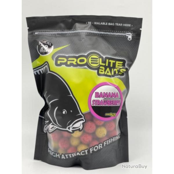 Bouillettes pro lite baits banana-strawberry 20mm 800gr