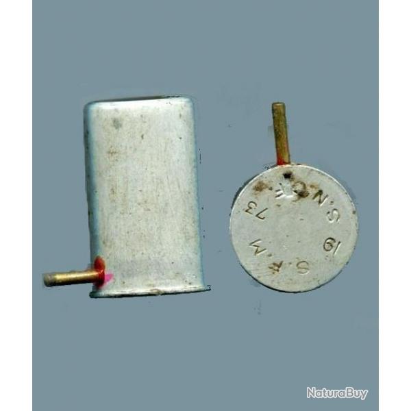 Cal. 12  Broche  blanc - tui alu - Signal Sonore ferroviaire fabrication SFM